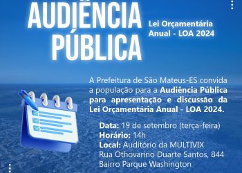 Ajude o município a definir o orçamento 2024: Dia 19 tem audiência Pública para elaboração da lei orçamentária anual