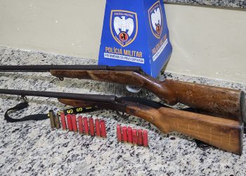 PM apreende armas utilizadas para caça clandestina