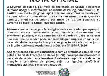 Nota Oficial Governo do estado