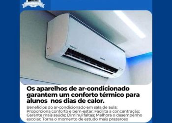 Prefeitura de pinheiros instala ar-condicionado em mais quinzes escolas