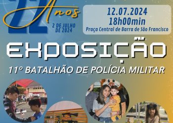 Exposição militar em Barra de São Francisco.