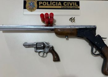 DPCAI cumpre mandado de busca e apreensão em São MateusDurante a ação, foram apreendidas duas armas de fogo.