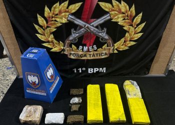 FORÇA TÁTICA E K9 APREENDEM MAIS DE 3 KILOS DE DROGAS EM BARRA DE SÃO FRANCISCO