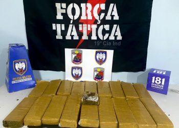 PM apreende 18 tabletes de maconha em Pinheiros