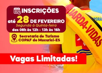 Prefeitura de Mucurici oferece Curso Gratuito de Guarda-Vidas