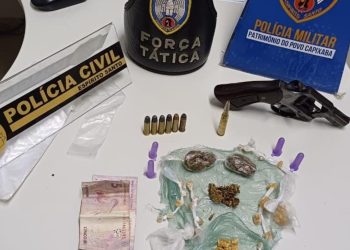 OPERAÇÃO ESTADO PRESENTE RESULTA EM PRISÃO E APREENSÃO DE ARMA E DROGAS EM MANTENÓPOLIS