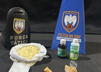 FORÇA TÁTICA DO 11º BPM PRENDE QUATRO SUSPEITOS DE TRÁFICO COM GRANDE QUANTIDADE DE DROGAS EM ÁGUIA BRANCA
