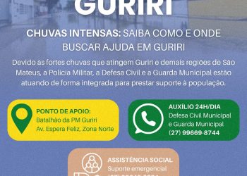 Ponto de Apoio em Guriri: Forças de Segurança Atuam em Conjunto Durante as Chuvas