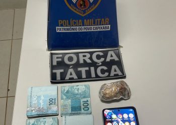 HOMEM É PRESO COM CRACK E R$ 7 MIL EM DINHEIRO NA ZONA RURAL DE BARRA DE SÃO FRANCISCO