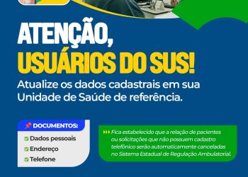 Secretaria de Saúde de Pinheiros convoca usuários do SUS para atualização cadastral