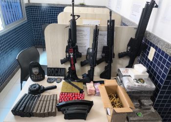 Guarda Municipal e Polícia Militar apreendem quatro fuzis e muita munição em Vila Velha