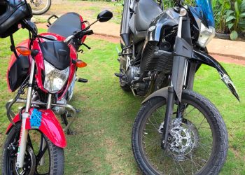 PCES e PMES apreendem motos de suspeitos de direção perigosa em Rio Bananal