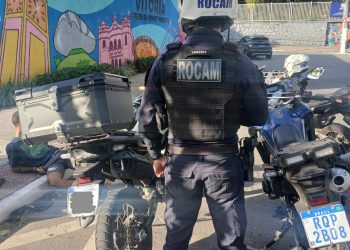 Guarda Municipal recupera moto furtada e prende suspeito após perseguição por Vila Velha e Vitória