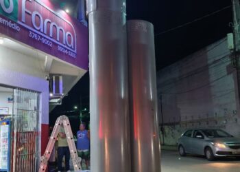 Já começou a instalação dos novos totens de segurança em São Mateus e Guriri