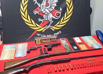 Polícia prende três e apreende quatro armas durante operação em Jaguaré
