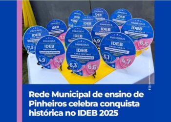 Rede Municipal de ensino de Pinheiros celebra conquista histórica no IDEB 2025