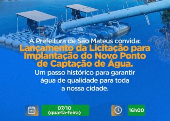 LANÇAMENTO DA LICITAÇÃO PARA IMPLANTAÇÃO DO NOVO PONTO DE CAPTAÇÃO DE ÁGUA 6KM ACIMA DO ANTIGO PONTO LANÇAMENTO DA LICITAÇÃO PARA IMPLANTAÇÃO DO NOVO PONTO DE CAPTAÇÃO DE ÁGUA 6KM ACIMA DO ANTIGO PONTO