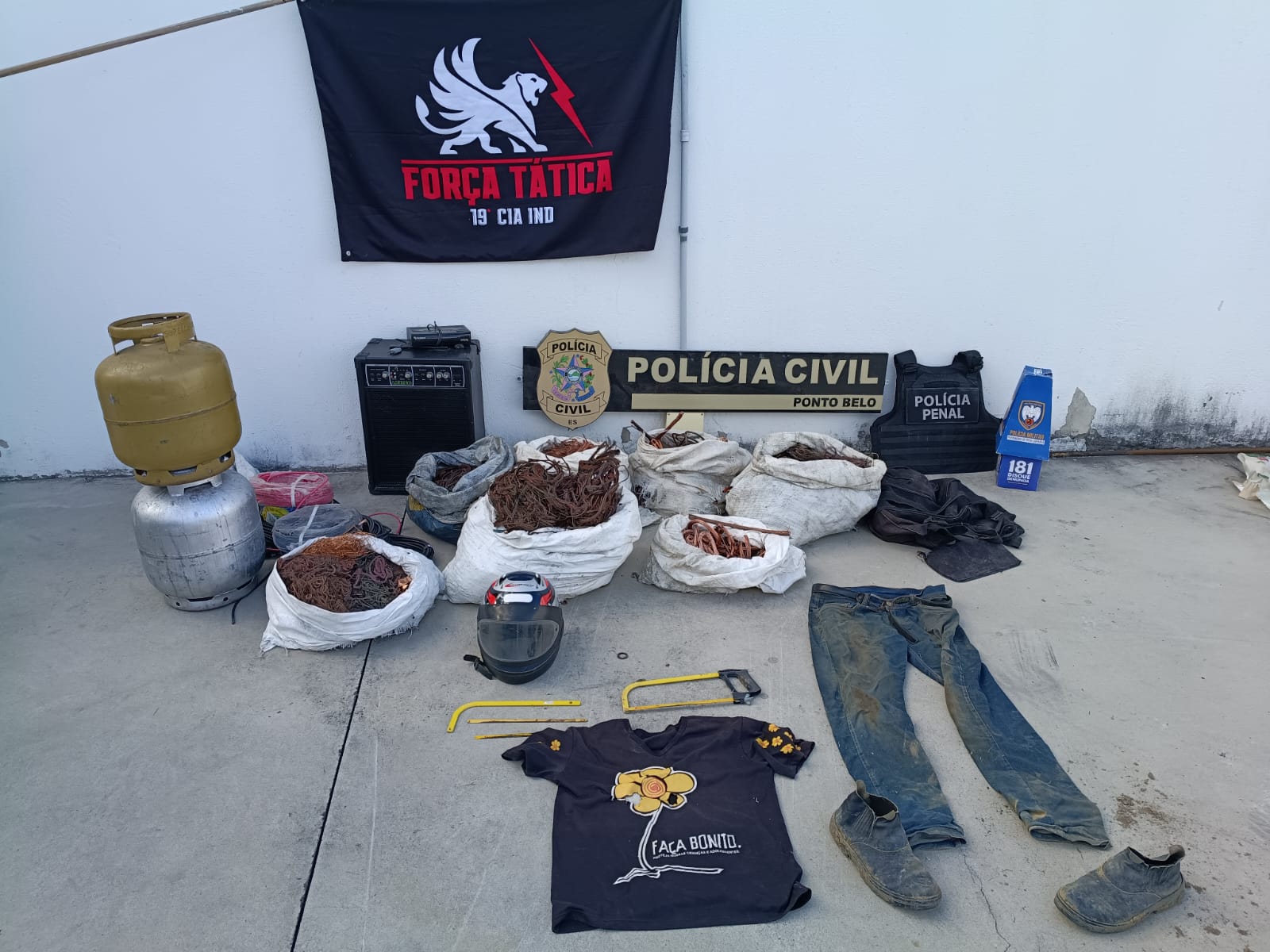Polícia esclarece série de furtos de fios de pivô central em Mucurici e Ponto Belo e recupera mais de 200 kg de cobre